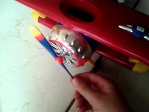 how to fill m&m airplane dispenser