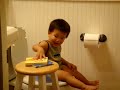 Garion likes to read in the bathroom