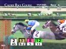 CALDER RACE COURSE, 2007-11-17, Race 6: (Pgm-Runner-Jockey-Finish) 1-Brookey (FL), Cruz, M, finished 9; 2-Concertos Song (FL), Hernandez, C, finished 2; 3-Reinstatment (FL), Trujillo, E, finished 7; 4-Wonderfin (FL), Chavez, J, finished 11; 5-Babo (KY), Ortiz, J, finished 8; 6-Eden Song (FL), Cruz, J, finished 12; 7-Dashing Pirate (FL), Leyva, J, finished 5; 8-Qualitex (KY), Henry, Sr., W, finished 6; 9-Cove Star (FL), Nunez, E, finished 4; 11-Epic War (KY), Lopez, J, finished 10; 12- ...
