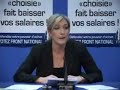 le 15/1/08 marine le pen commente une recommandation de la commission pr�sid�e par jacques attali (dite 