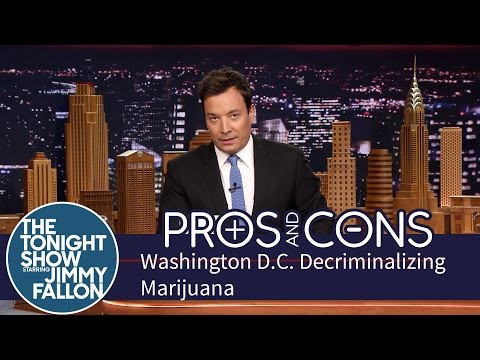 Washington - In honor of Washington D.C. legalizing marijuana, Jimmy weighs the good and bad of making it okay to toke in the US capital. Subscribe NOW to The Tonight Show Starring Jimmy Fallon: http://bit.ly...