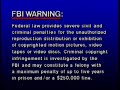 FBI WARNING producion/j053 FBI WARNING producion/j053