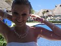 Newlyweds jump into pool