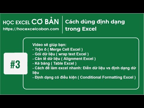 Học Excel cơ bản | #3 Cách dùng định dạng trong Excel