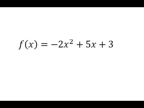 Ex: Quadratic Function Review | Math Help from Arithmetic through ...