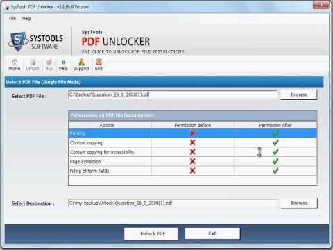 how to remove security from a pdf
