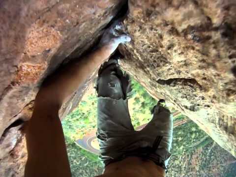 Free Solo Climbing 400 ft crack at Zion National Park Thumbnail of Video