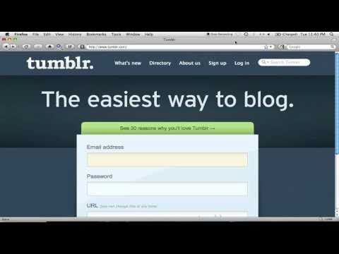 tumblr - In this tutorial, I'll be going through the basics of setting up a Tumblr blog. There's a lot of different ways to get started blogging - the choices availab...
