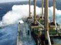 Cleanthes in rough sea