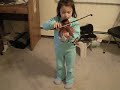 Sophia Salinas playing violin