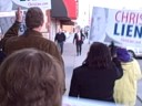 Chris Lien supporters rally before the KOTA debate...