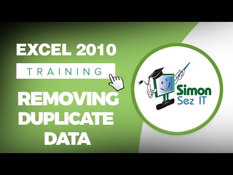 how to remove duplicates in excel 2010