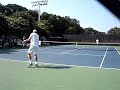 Roddick practicing his groundstrokes at Legg Mason