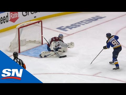 Vladimir Tarasenko Goes Off The Post And In To Beat Philipp Grubauer