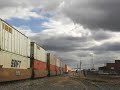 BNSF GEVO 7773 west at downtown Flagstaff