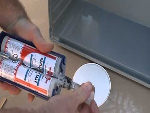 strong glue repair - This is a short video on a 2 a part epoxy that i use to repair everything from plastic,wood,fibreglass and metal. Can be sanded afterwards to a smooth finish.
