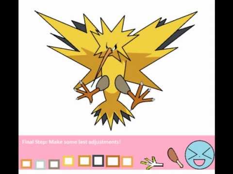 how to draw zapdos