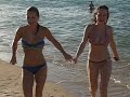 Leona & Lucy Running Out of the Water In Slow Motion