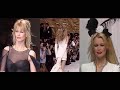renowned german supermodel claudia schiffer on the catwalk. montage of runway clips from paris haute couture and pret-a-porter shows and maybe a few scenes f...