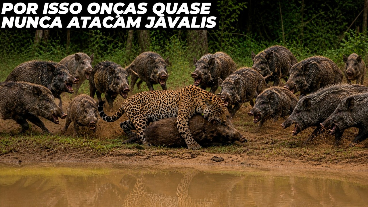 QUANDO ONÇA TENTA ENFRENTAR JAVALIS ISSO ACONTECE