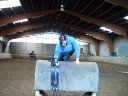 (Fast- einhändiger) Seitswärtshandstand auf dem Holzpferd...