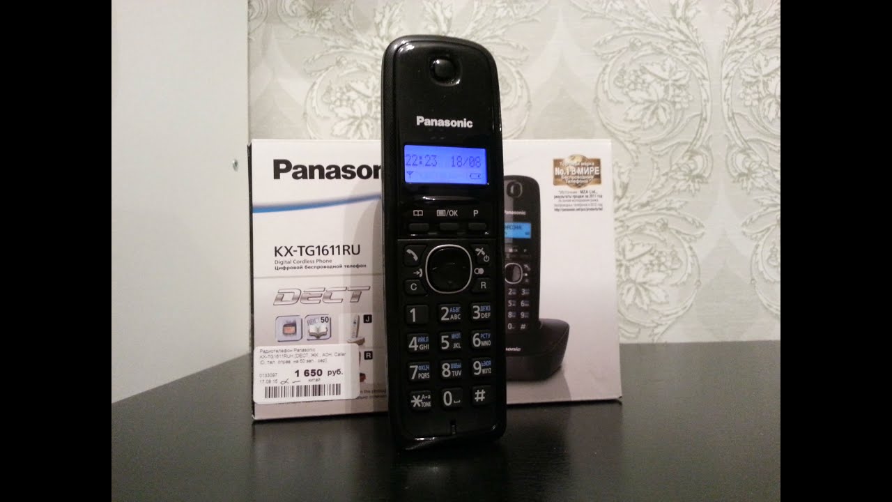 Panasonic KX TG1611RUH распаковка и обзор