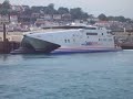 Condor Express arriving & leaving Guernsey