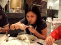 Kimberlycun eating oyster.