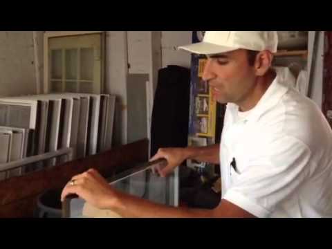How to fix glass in a vinyl replacement window How to repair glass 860-986-7277 CT