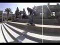 Jesus Ramirez and Christian Lerma skateboarding.