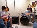 My brother and I playing a little Led Zeppelin