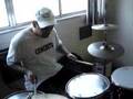 Anderson Batera playing a strange drum kit