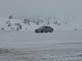 Drifting on icy parking lot
