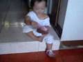 Peanut wearing sandals