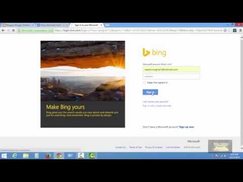 how to login to bing