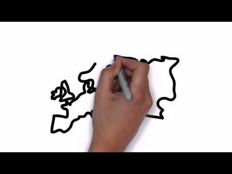 how to draw europe easy