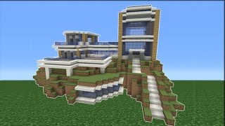 Minecraft Tutorial: How To Make A Modern Mountain Mansion
