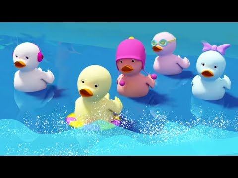 fünf kleine enten | Kinderreime | Deutsches Lied | Duck Song | Bob The Train | Five Little Ducks