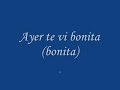 arcangel  bonita    letra y musica    ayer te vi bonita
