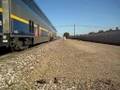 F59PHI #2006 leading Amtrak San Joaquin #715 into Merced
