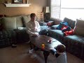 Hayden laughing at Hunter and Drew