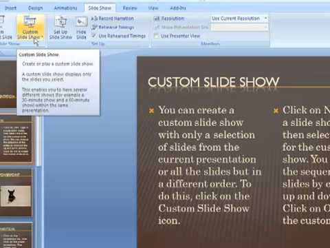 How to Customize your Slide Show
