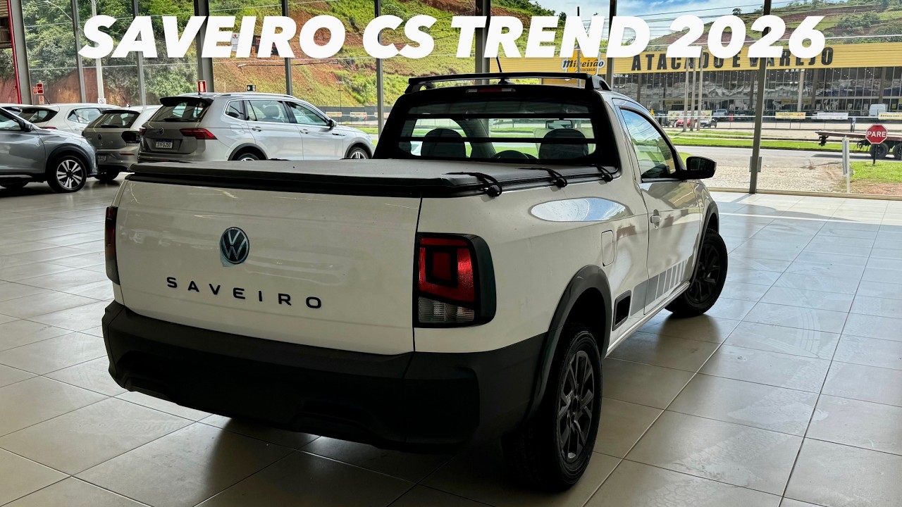 AVALIAÇÃO SAVEIRO TREND CS 2026 - VERSÃO CABINE SIMPLES TOP DE LINHA EM DETALHES!!