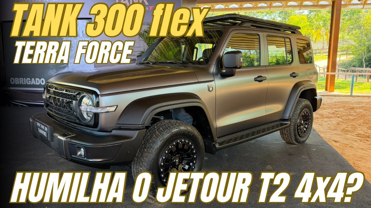 TANK 300 FLEX TERRA FORCE: HÍBRIDO 4x4 HUMILHA JETOUR T2?