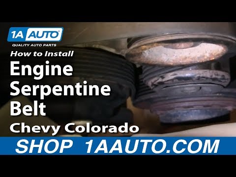 How To Install Replace Engine Serpentine Belt Chevy Colorado 04-12 1AAuto.com.