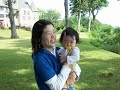엄마와 아침운동을. 영차!(사실은 대롱대롱~)