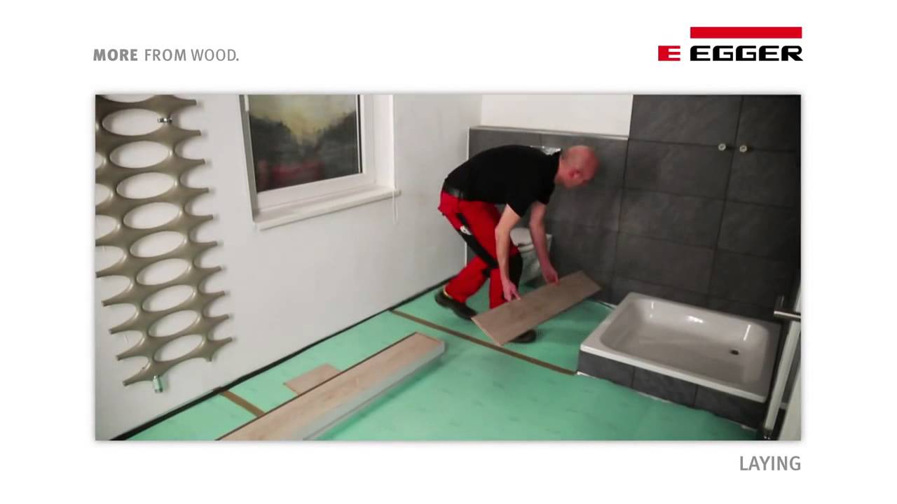 EGGER aqua laminate flooring installation in bathroom
