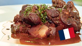 Kaninchen in Rotwein mit Puy-Linsen (Berglinsen) | Rezept aus Frankreich