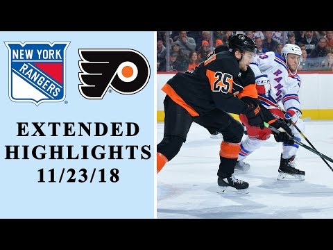 Video: NHL Thanksgiving Showdown: Rangers vs. Flyers I EXTENDED HIGHLIGHTS I 11/23/18 I NHL I NBC Sports