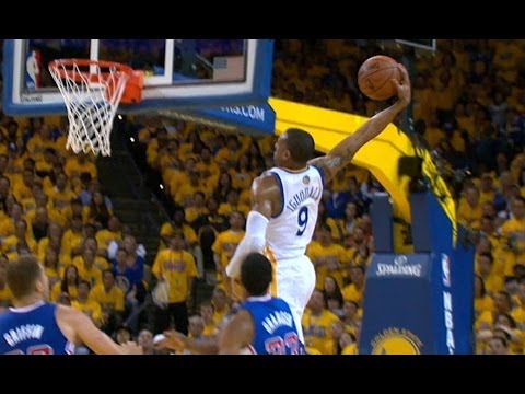 Video: Andre Iguodala Ferociously Finishes the Fastbreak
